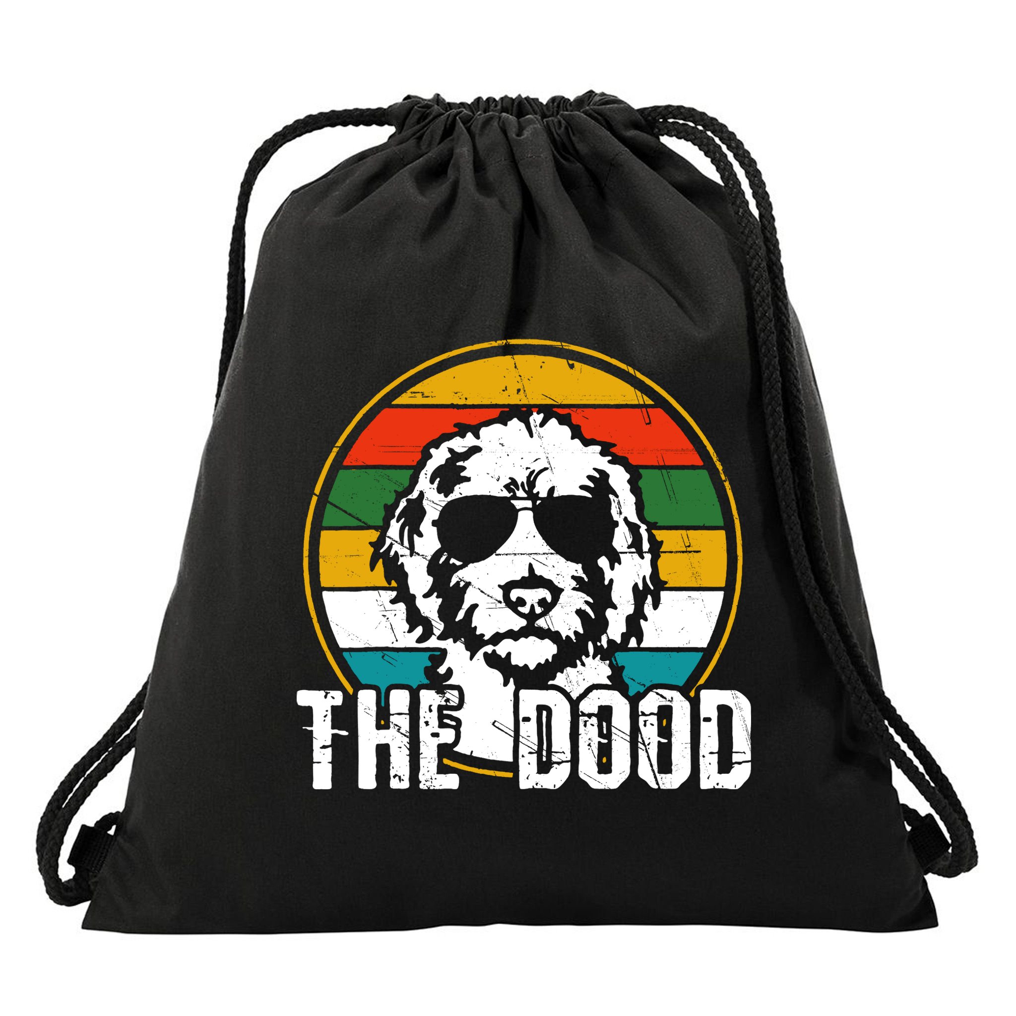Goldendoodle The Dood Vintage Retro Dog Drawstring Bag