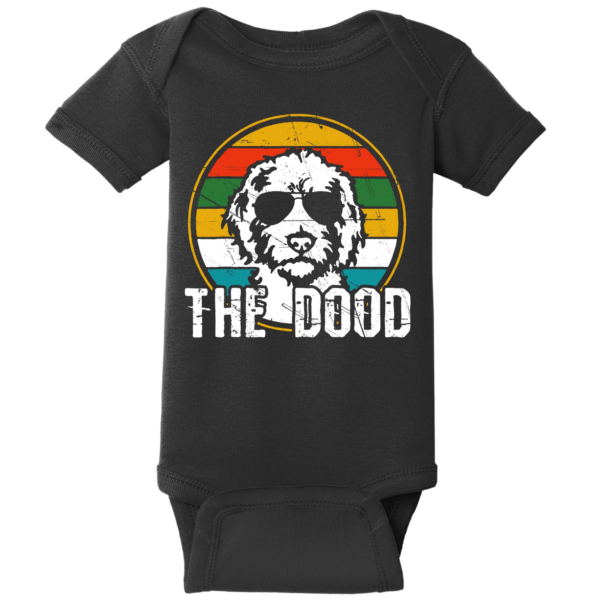 Goldendoodle The Dood Vintage Retro Dog Baby Bodysuit