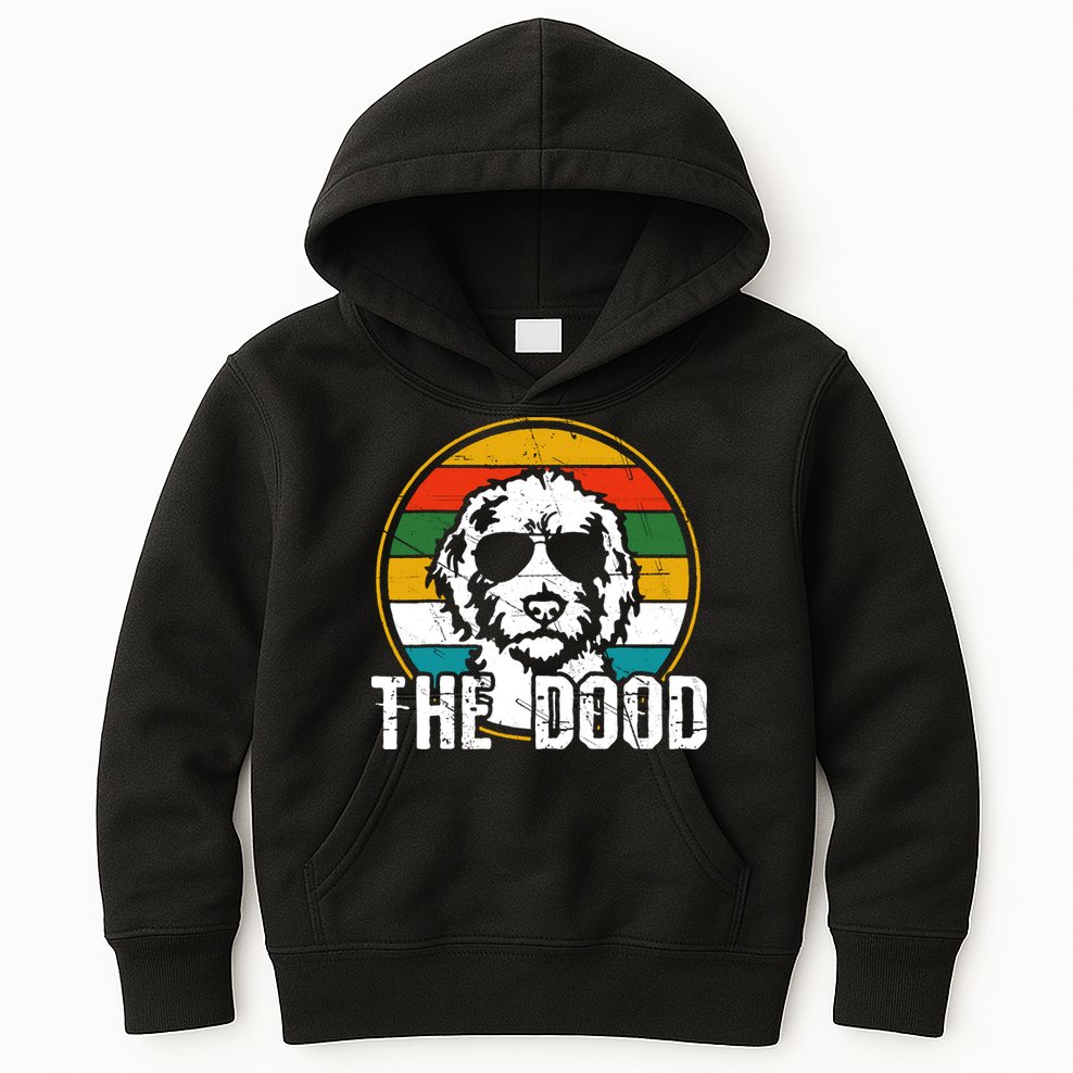 Goldendoodle The Dood Vintage Retro Dog Kids Hoodie