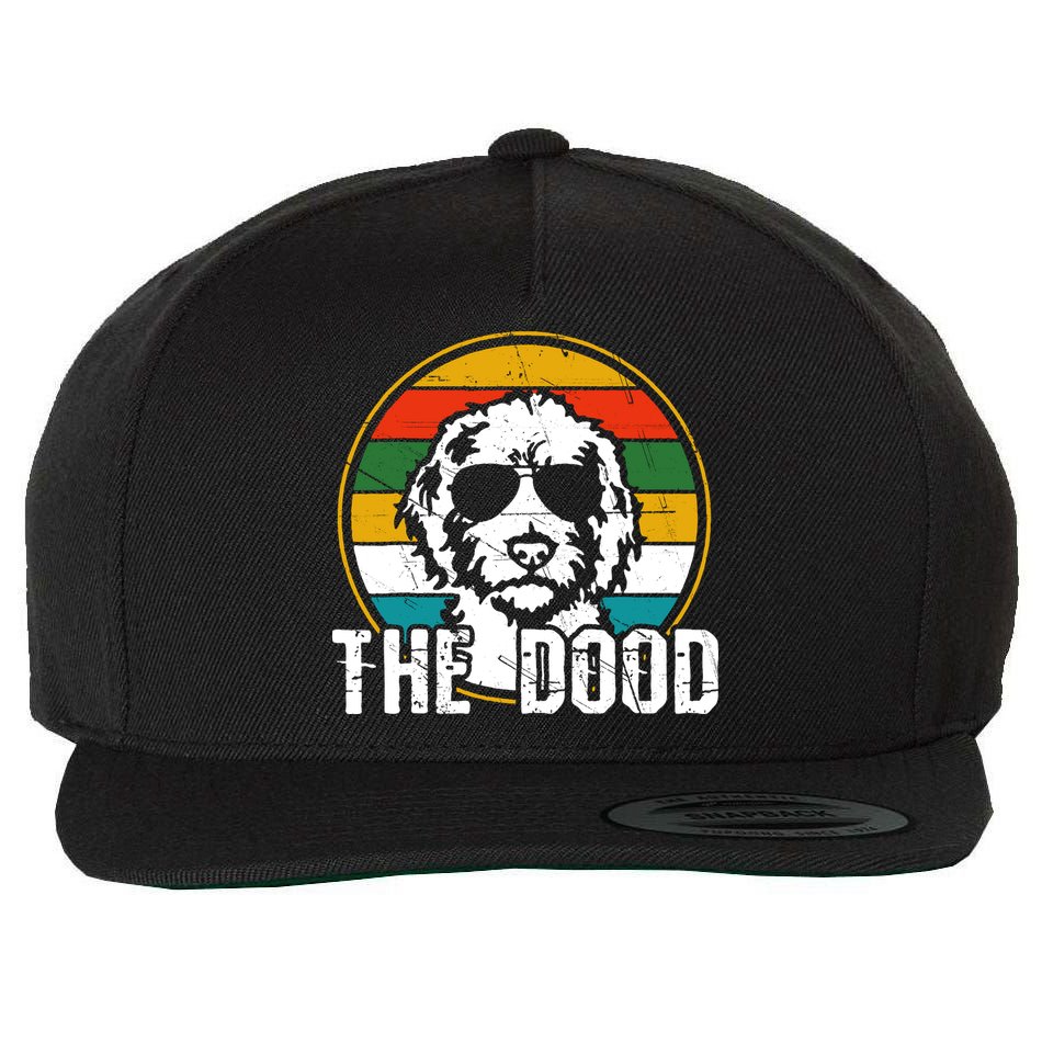 Goldendoodle The Dood Vintage Retro Dog Wool Snapback Cap