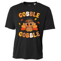 Gobble Turkey Day Happy Thanksgiving Cooling Performance Crew T-Shirt