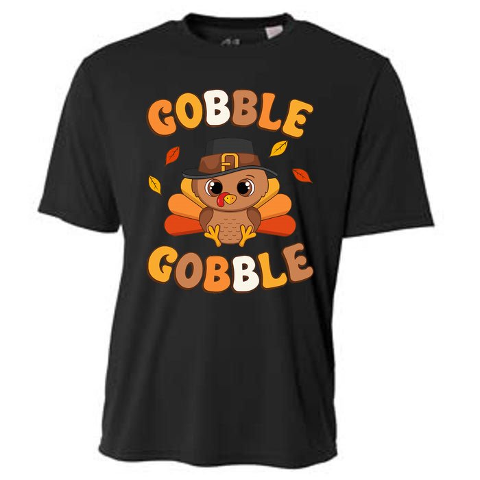 Gobble Turkey Day Happy Thanksgiving Cooling Performance Crew T-Shirt