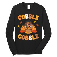 Gobble Turkey Day Happy Thanksgiving Long Sleeve Shirt