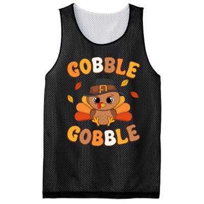 Gobble Turkey Day Happy Thanksgiving Mesh Reversible Basketball Jersey Tank