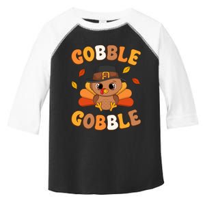 Gobble Turkey Day Happy Thanksgiving Toddler Fine Jersey T-Shirt