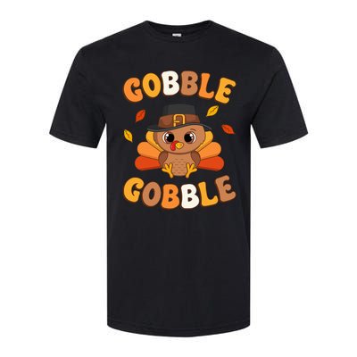 Gobble Turkey Day Happy Thanksgiving Softstyle CVC T-Shirt