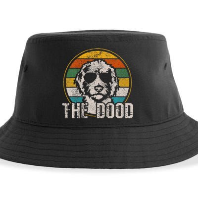 Goldendoodle The Dood Vintage Retro Dog Sustainable Bucket Hat