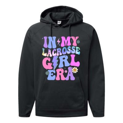 Groovy Tie Dye In My Lacrosse Girl Era Performance Fleece Hoodie