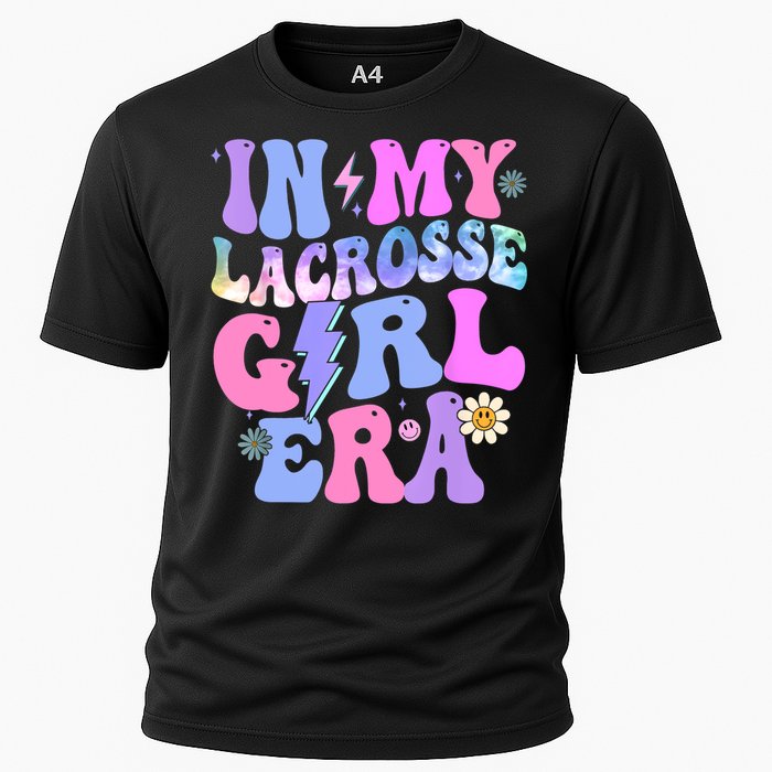 Groovy Tie Dye In My Lacrosse Girl Era Cooling Performance Crew T-Shirt