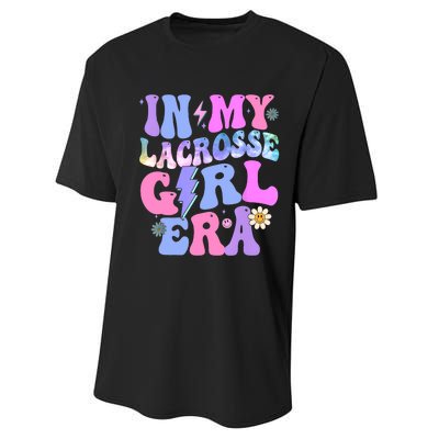 Groovy Tie Dye In My Lacrosse Girl Era Performance Sprint T-Shirt