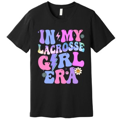 Groovy Tie Dye In My Lacrosse Girl Era Premium T-Shirt