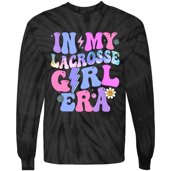 Groovy Tie Dye In My Lacrosse Girl Era Tie-Dye Long Sleeve Shirt