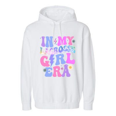 Groovy Tie Dye In My Lacrosse Girl Era Garment-Dyed Fleece Hoodie