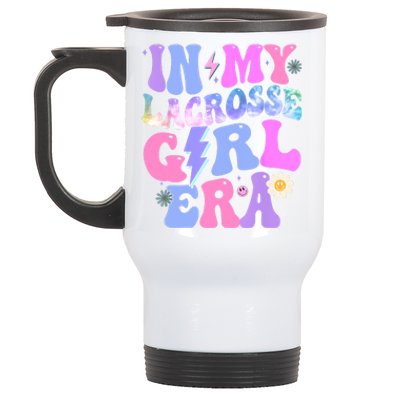 Groovy Tie Dye In My Lacrosse Girl Era Stainless Steel Travel Mug