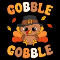 Gobble Turkey Day Happy Thanksgiving Flexfit Unipanel Trucker Cap