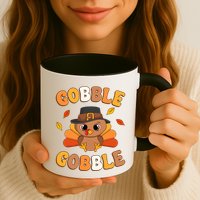 Gobble Turkey Day Happy Thanksgiving Mug