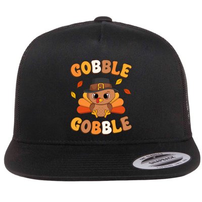 Gobble Turkey Day Happy Thanksgiving Flatbill Hat