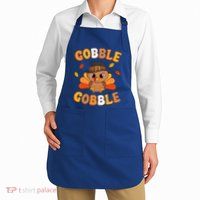 Gobble Turkey Day Happy Thanksgiving Apron