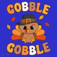 Gobble Turkey Day Happy Thanksgiving Stripe Pom Pom Beanie