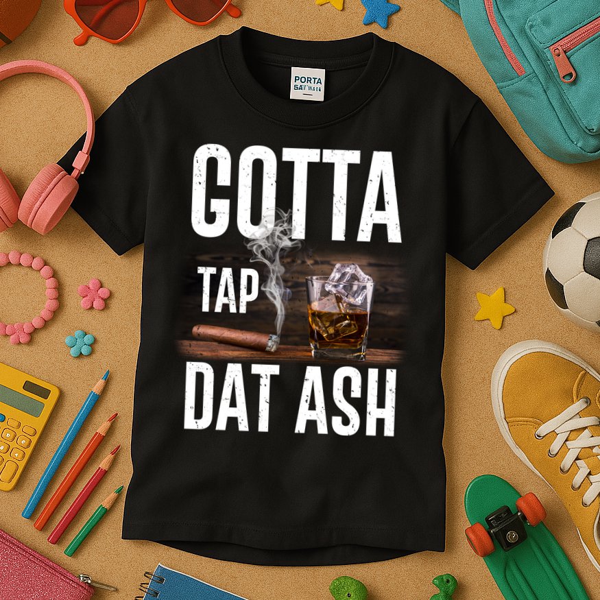 Gotta Tap Dat Ash Cigar And Whiskey Kids T-Shirt