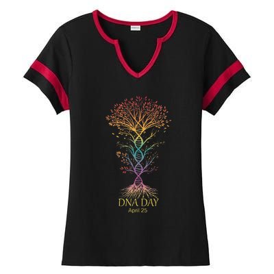 Genetic Tree DNA Day Woman Ladies Halftime Notch Neck Tee