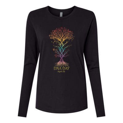 Genetic Tree DNA Day Woman Womens Cotton Relaxed Long Sleeve T-Shirt