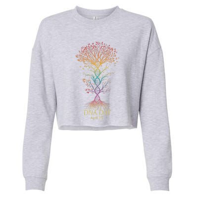 Genetic Tree DNA Day Woman Cropped Pullover Crew