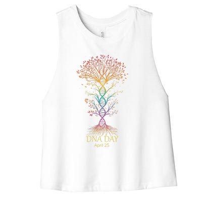 Genetic Tree DNA Day Woman Women's Racerback Cropped Tank