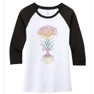 Genetic Tree DNA Day Woman Women's Tri-Blend 3/4-Sleeve Raglan Shirt