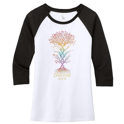 Genetic Tree DNA Day Woman Women's Tri-Blend 3/4-Sleeve Raglan Shirt