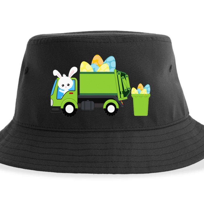 Garbage Truck Easter Bunny Egg Hunt Sustainable Bucket Hat