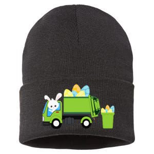 Garbage Truck Easter Bunny Egg Hunt Sustainable Knit Beanie