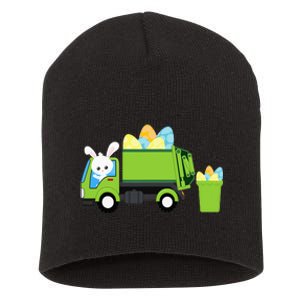 Garbage Truck Easter Bunny Egg Hunt Short Acrylic Beanie