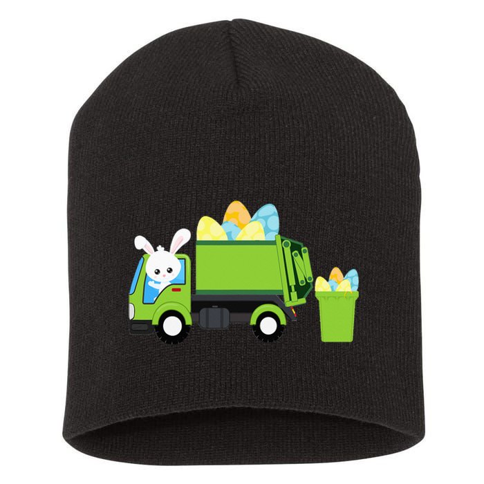 Garbage Truck Easter Bunny Egg Hunt Short Acrylic Beanie