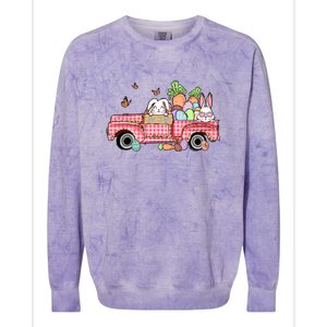 Garbage Truck Easter Bunny Egg Hunt Easter Day Colorblast Crewneck Sweatshirt