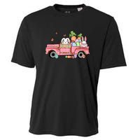 Garbage Truck Easter Bunny Egg Hunt Easter Day Cooling Performance Crew T-Shirt