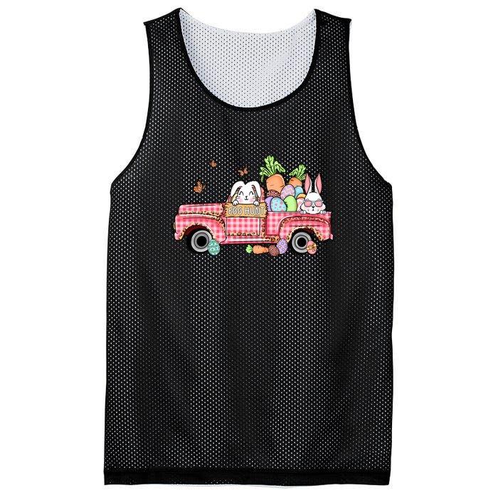 Garbage Truck Easter Bunny Egg Hunt Easter Day Mesh Reversible Basketball Jersey Tank