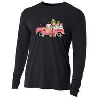 Garbage Truck Easter Bunny Egg Hunt Easter Day Cooling Performance Long Sleeve Crew