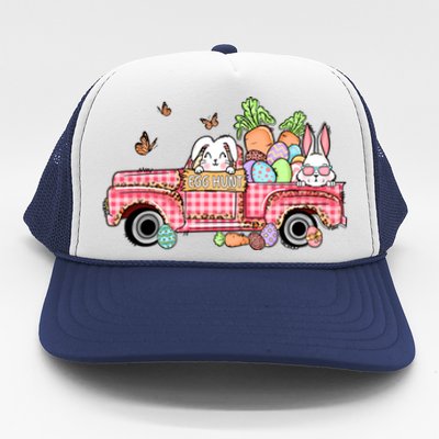 Garbage Truck Easter Bunny Egg Hunt Easter Day Trucker Hat