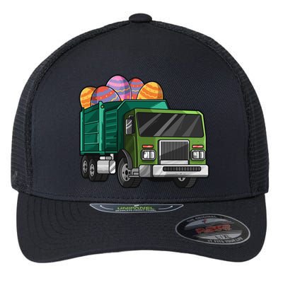 Garbage Truck Easter Easter Eggs Cool Gift Flexfit Unipanel Trucker Cap