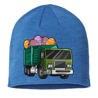 Garbage Truck Easter Easter Eggs Cool Gift Sustainable Beanie