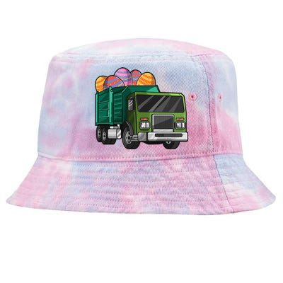 Garbage Truck Easter Easter Eggs Cool Gift Tie-Dyed Bucket Hat