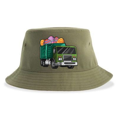 Garbage Truck Easter Easter Eggs Cool Gift Sustainable Bucket Hat