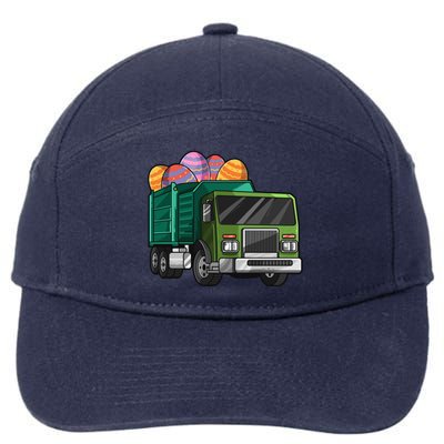 Garbage Truck Easter Easter Eggs Cool Gift 7-Panel Snapback Hat