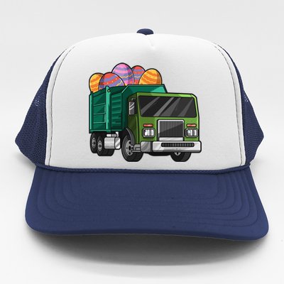 Garbage Truck Easter Easter Eggs Cool Gift Trucker Hat