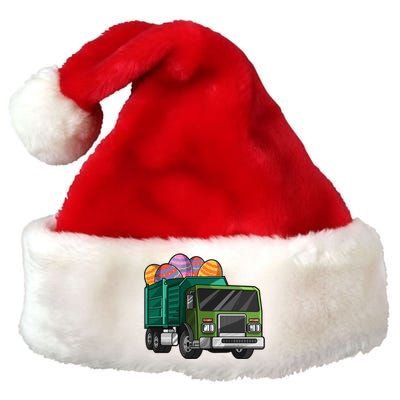 Garbage Truck Easter Easter Eggs Cool Gift Premium Christmas Santa Hat