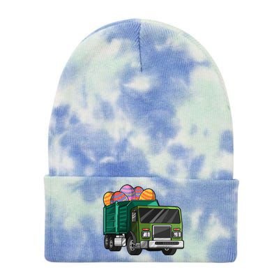 Garbage Truck Easter Easter Eggs Cool Gift Tie Dye 12in Knit Beanie