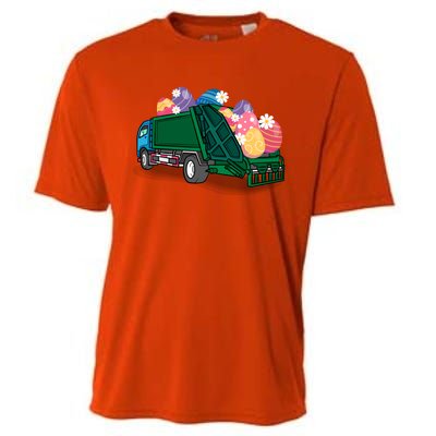 Garbage Truck Eggs Cute Easter Day Egg Hunting Gift Cooling Performance Crew T-Shirt