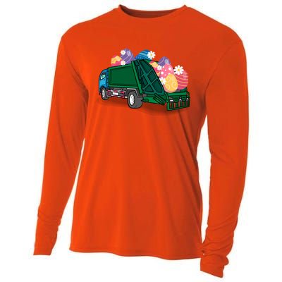 Garbage Truck Eggs Cute Easter Day Egg Hunting Gift Cooling Performance Long Sleeve Crew