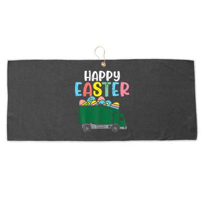 Garbage Truck Eggs Cute Easter Day Egg Hunting Gift Large Microfiber Waffle Golf Towel